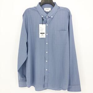 MINISTRY OF SUPPLY Men's Gemini Woven Dress Shirt XXL Slim Blue Check NWT